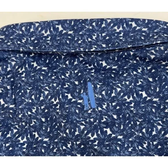 NWT Johnnie-O Bali Floral Printed Jersey Performance Polo Lake Blue LARGE $98 - Picture 4 of 7